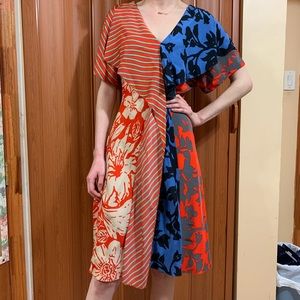 DVF sample silk print dress